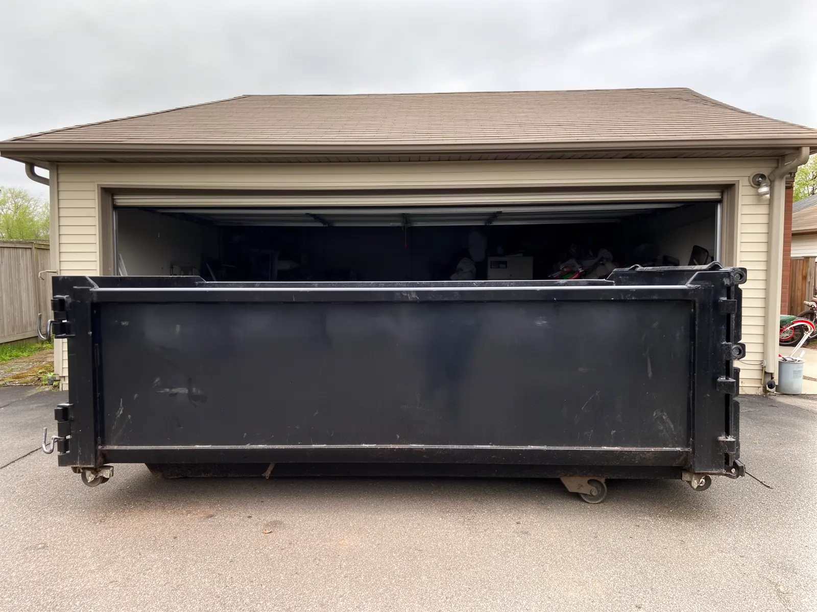Roll-off dumpster from Thomas's Dumpster Rental in Colorado Springs, CO
